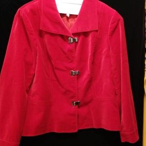 Jones of New York Red Velvet Blazer